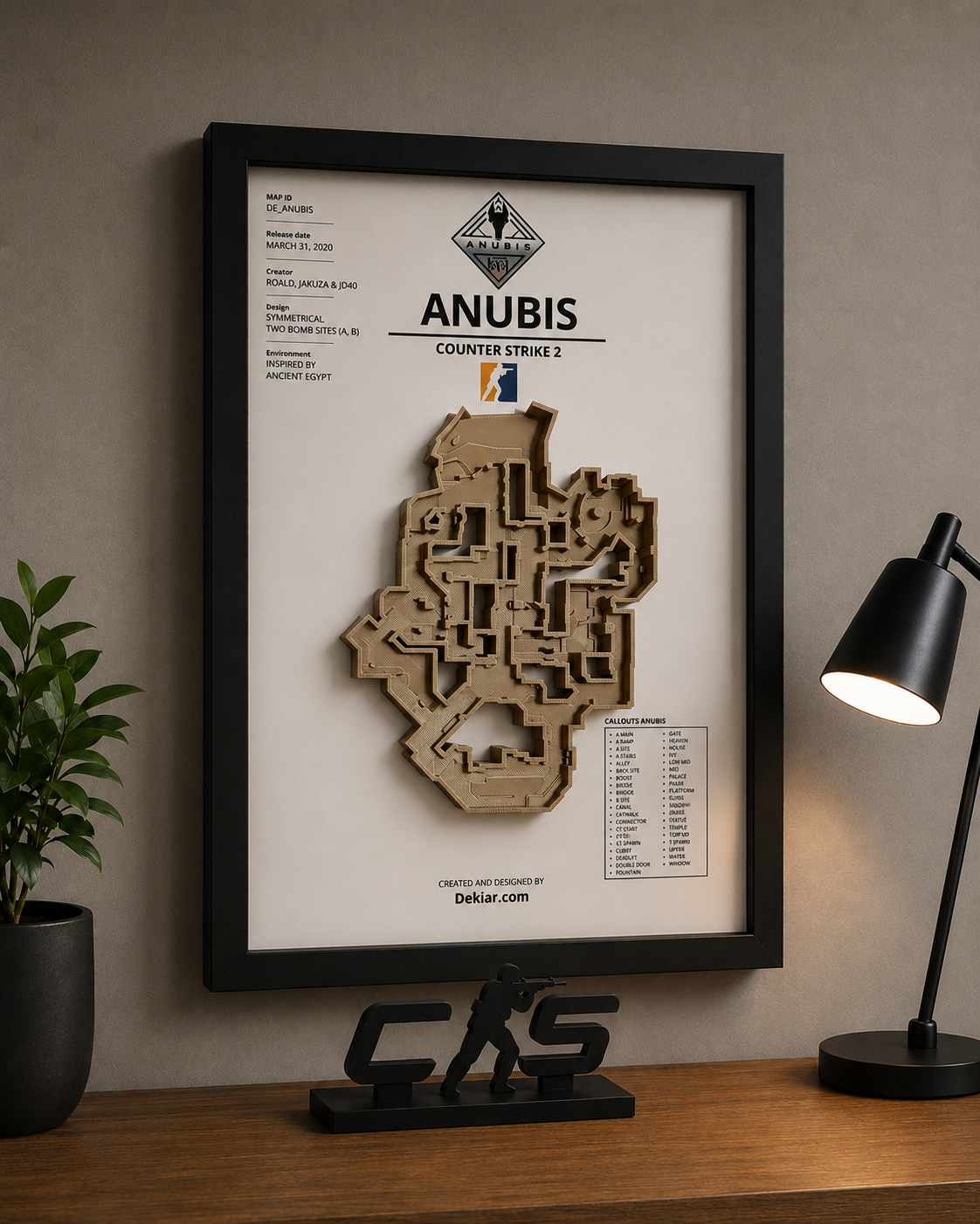 Anubis 3D Wall Art Counter-Strike 2