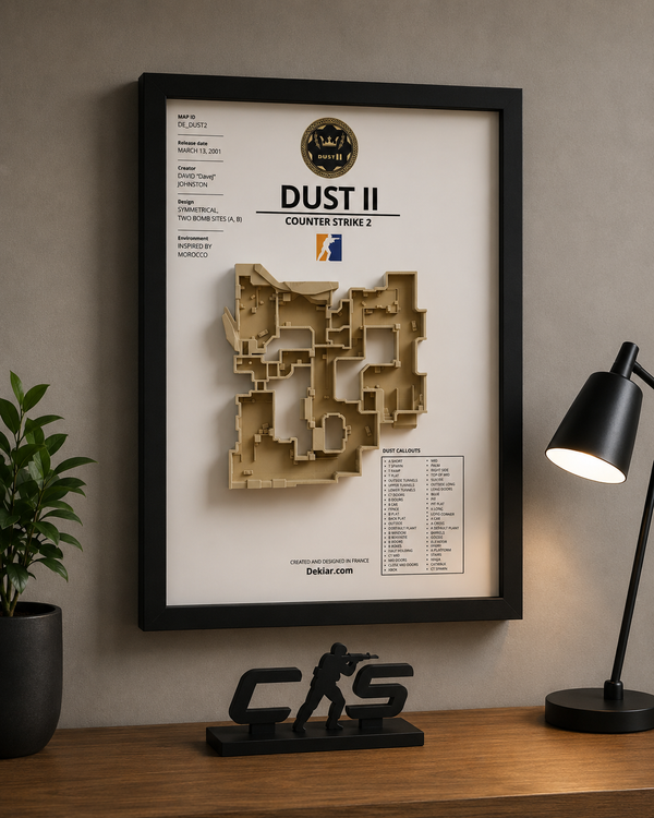 Dust 2 3D Wall Art Counter-Strike 2