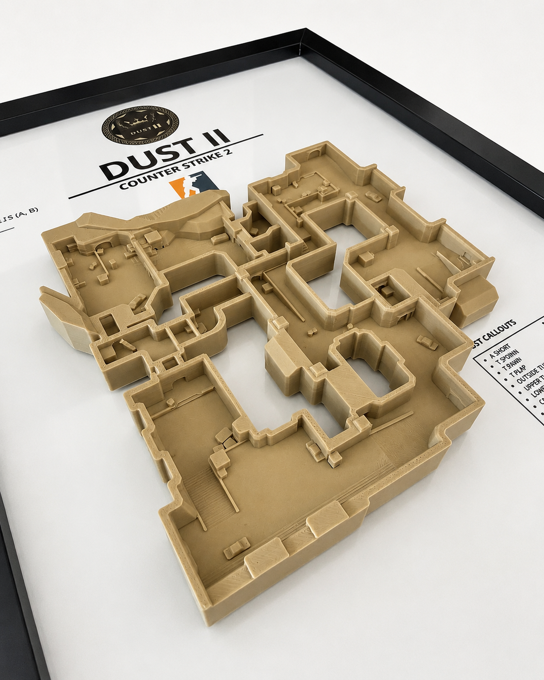 Dust 2 Détail 3D Wall Art Counter-Strike 2