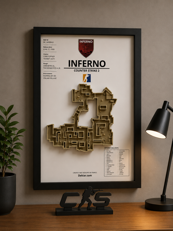 Inferno 3D Wall Art Counter-Strike 2