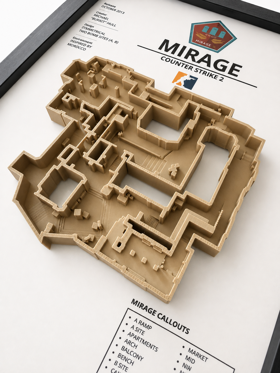 Mirage Détail 3D Wall Art Counter-Strike 2